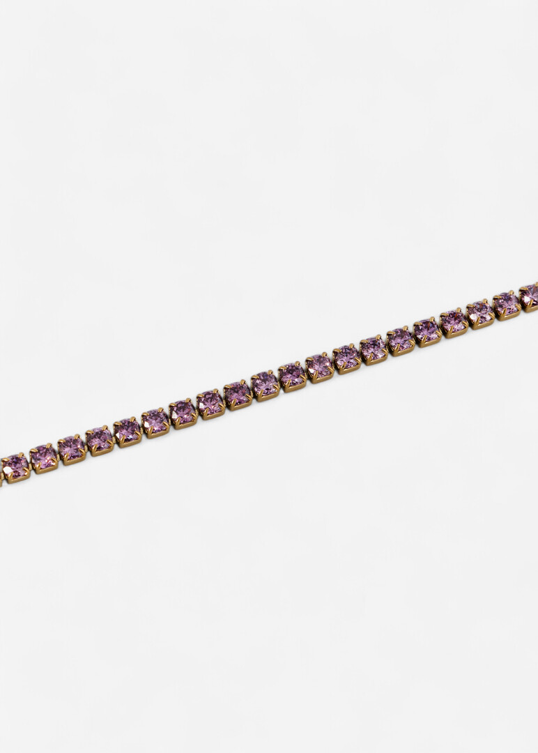 gold-tone purple cubic zirconia bracelet DESIDERI