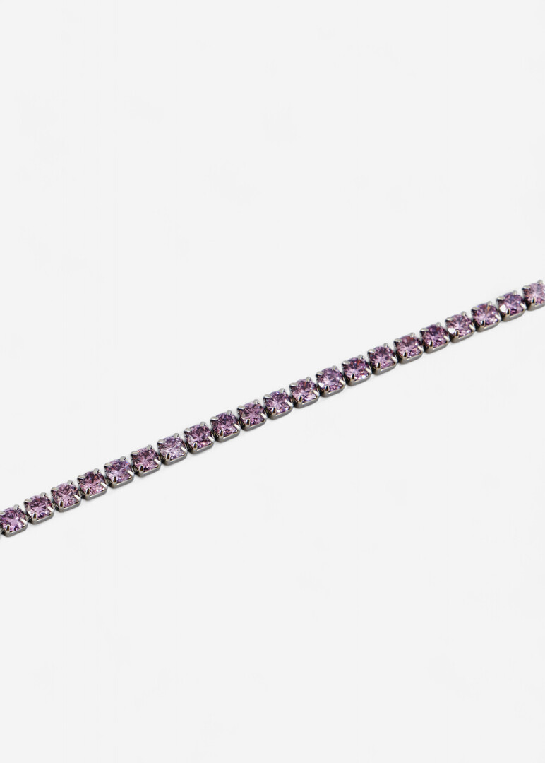 silver-tone purple cubic zirconia bracelet DESIDERI