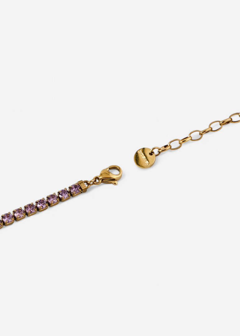 gold-tone purple cubic zirconia bracelet DESIDERI
