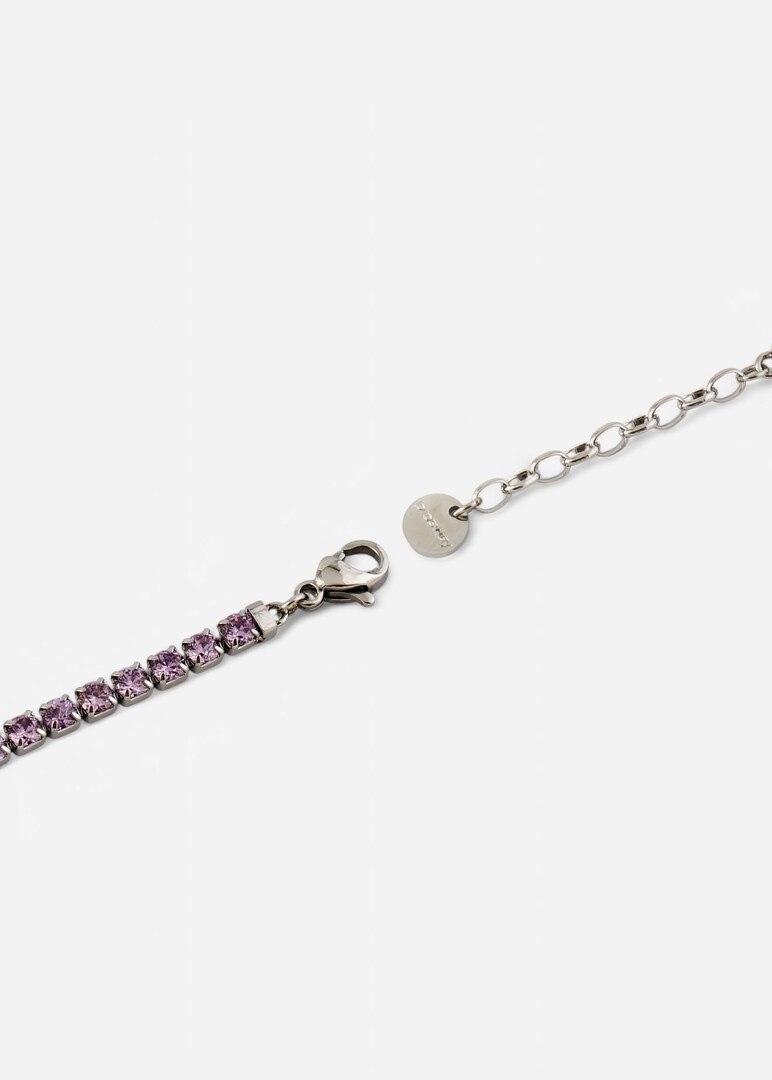 silver-tone purple cubic zirconia bracelet DESIDERI