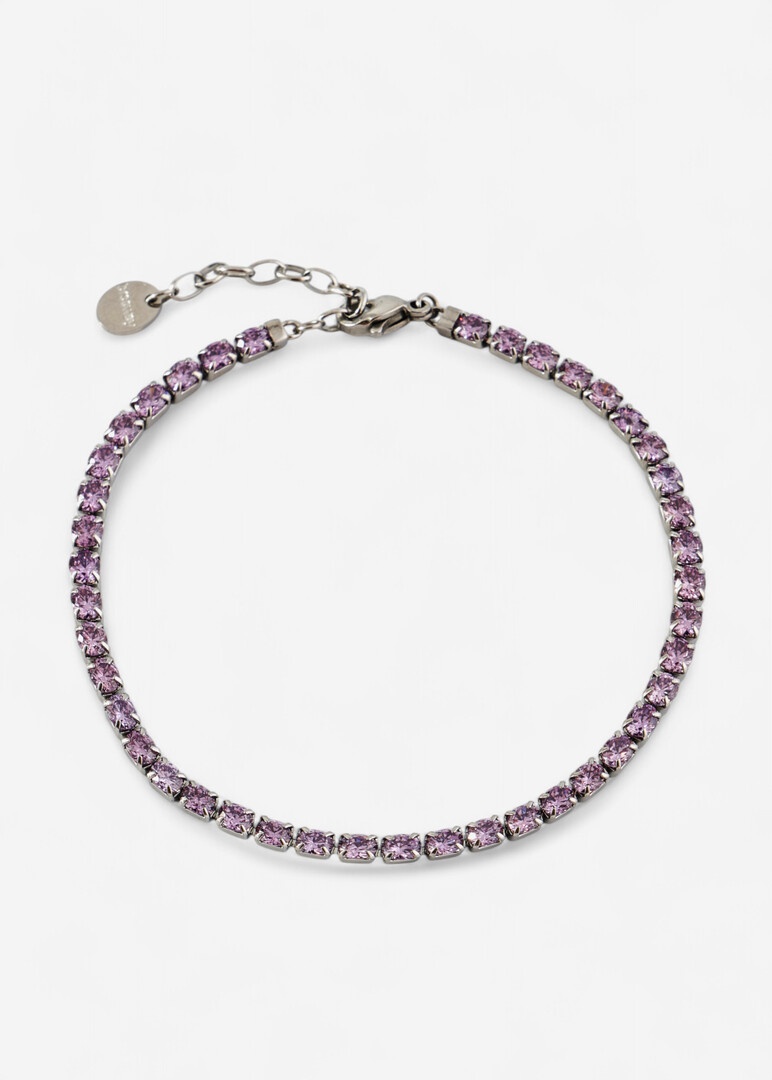 silver-tone purple cubic zirconia bracelet DESIDERI