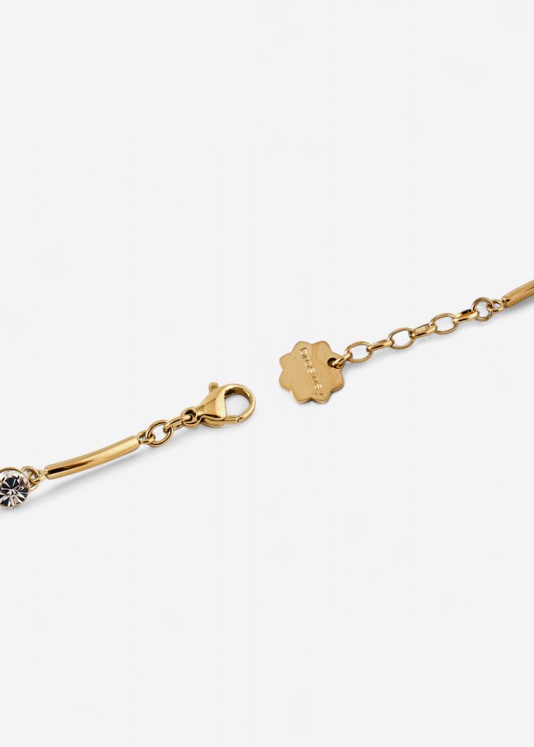 Golden crystal bracelet with CHAKRA butterfly