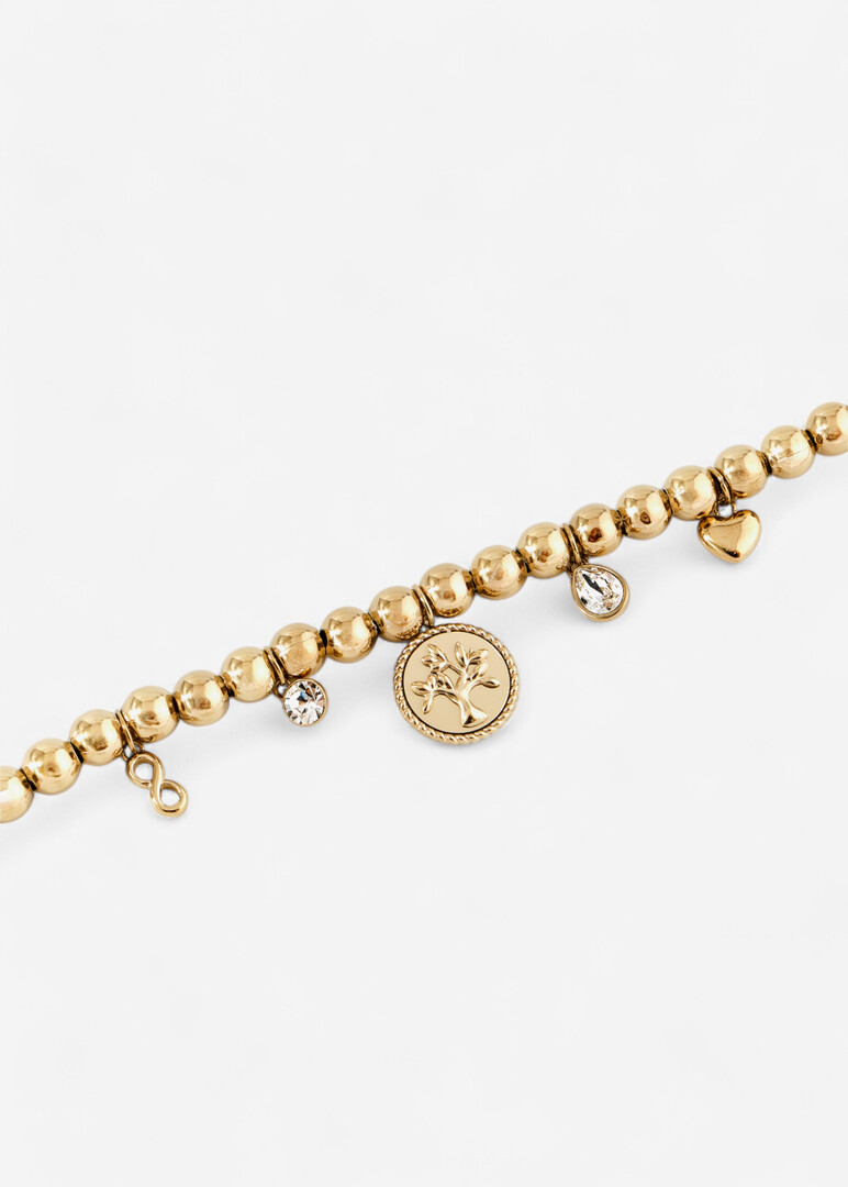 Golden bracelet with CHAKRA crystals