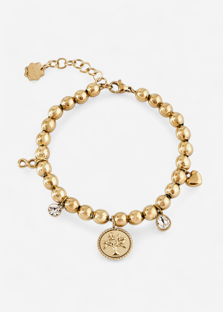 Golden bracelet with CHAKRA crystals