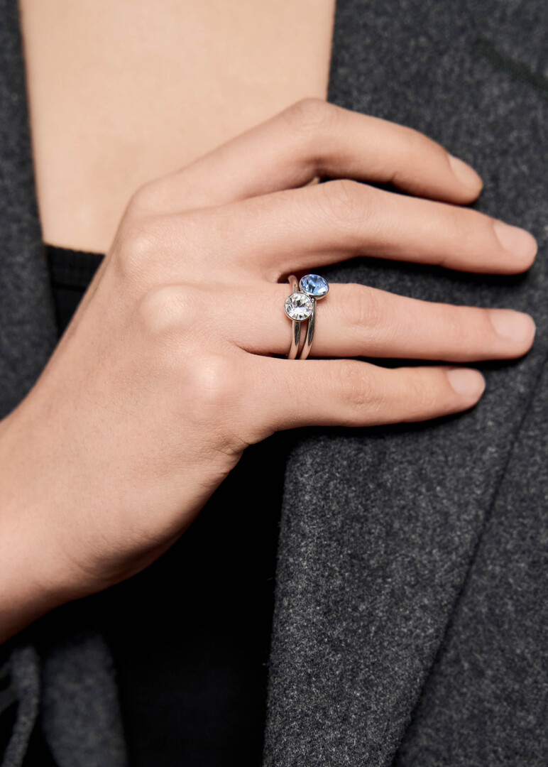 Silver ring with SYMPHONIA crystal