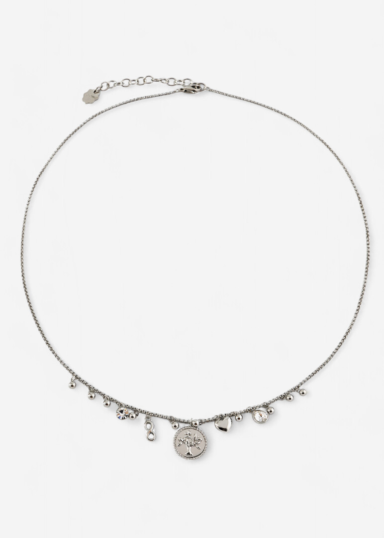 Silver necklace with CHAKRA crystal