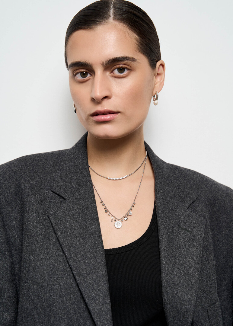 Silver necklace with CHAKRA crystal