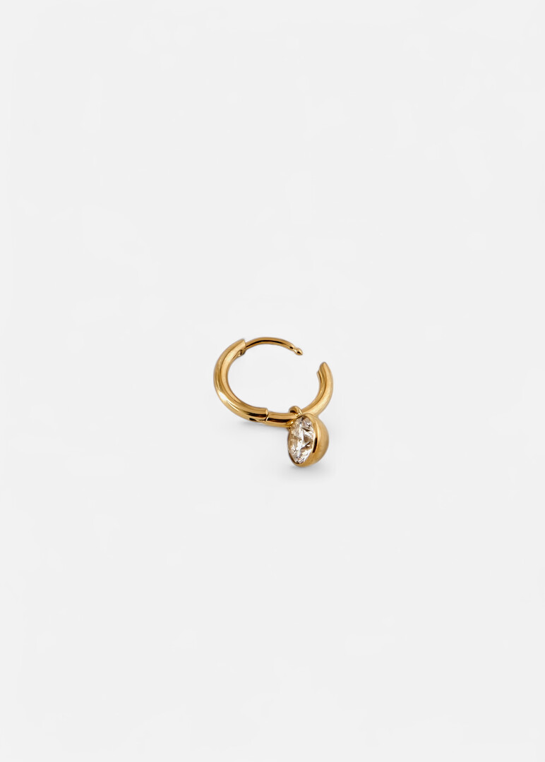 gold-tone monostud earrings with cubic zirconia CHAKRA