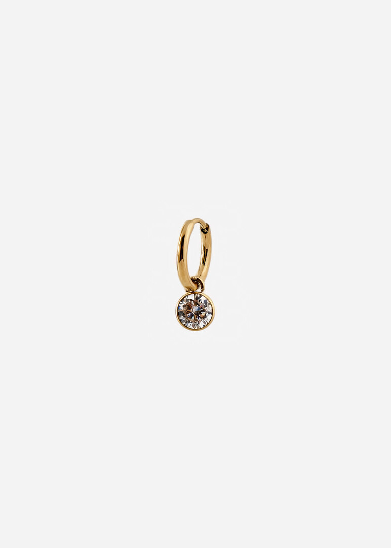 gold-tone monostud earrings with cubic zirconia CHAKRA