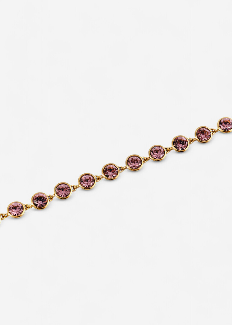 Gold bracelet with pink SYMPHONIA crystals