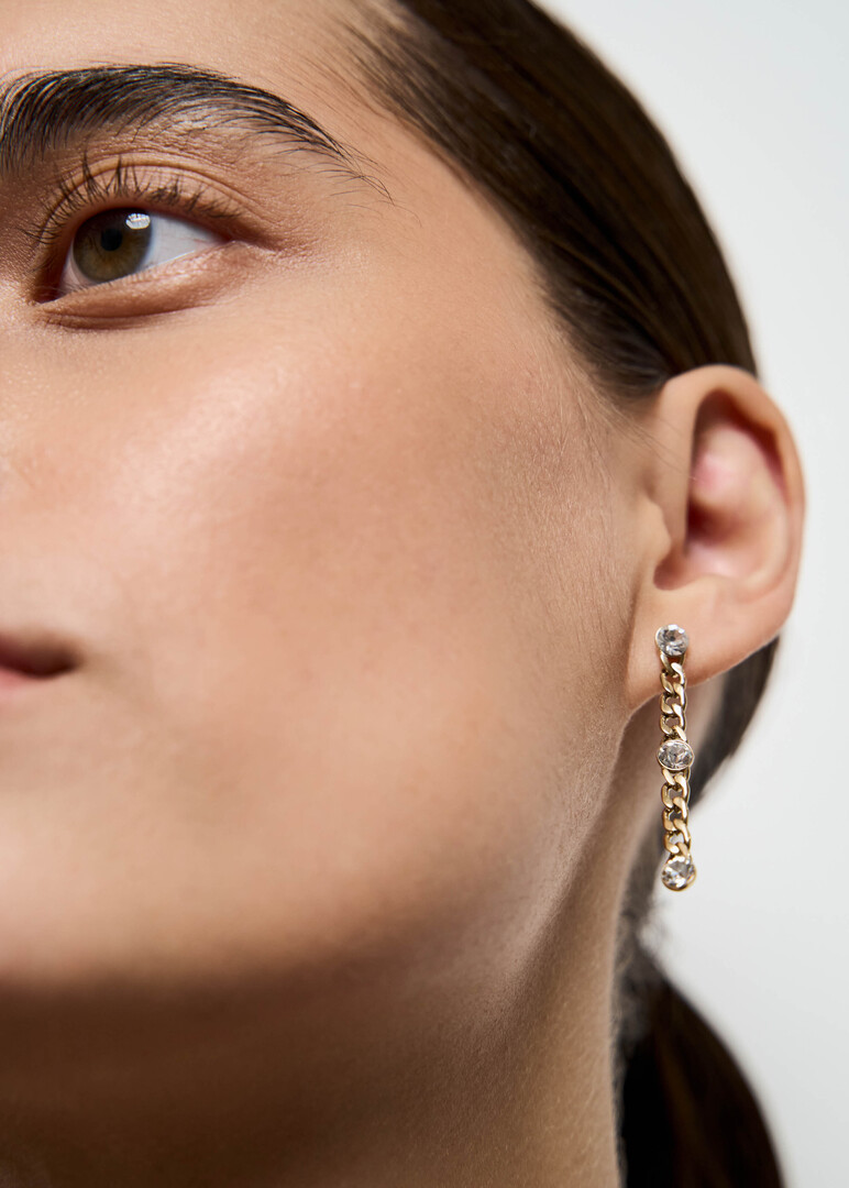 Gold earrings with SYMPHONIA crystal