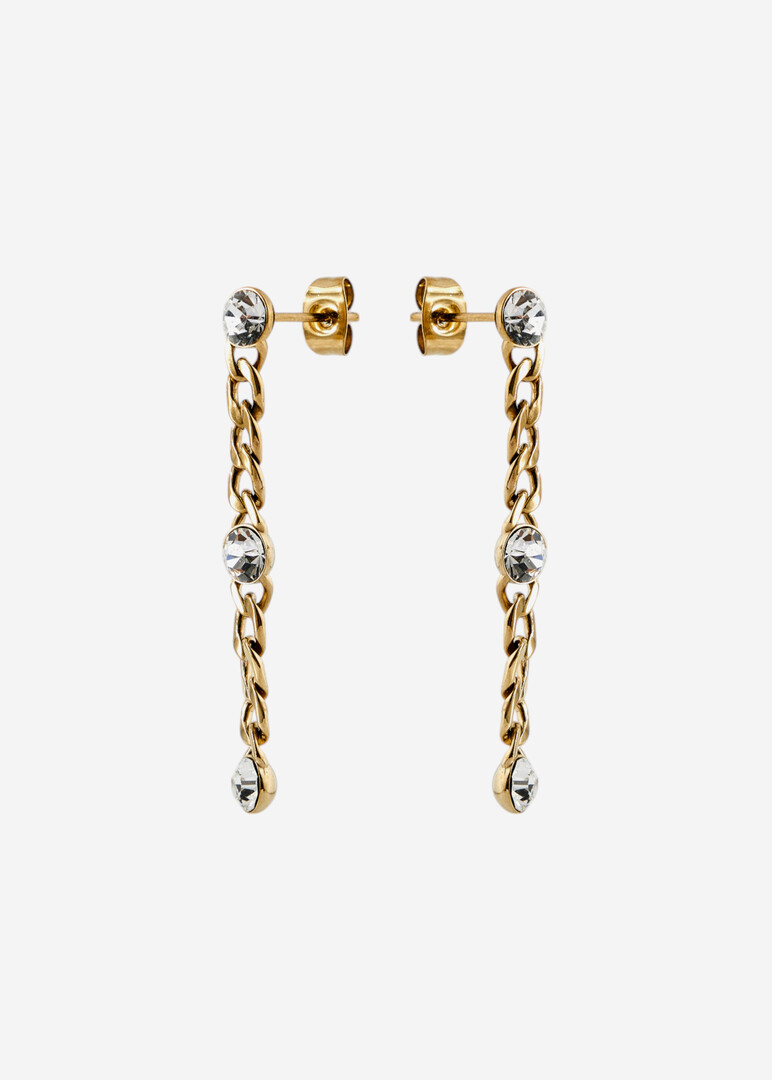 Gold earrings with SYMPHONIA crystal