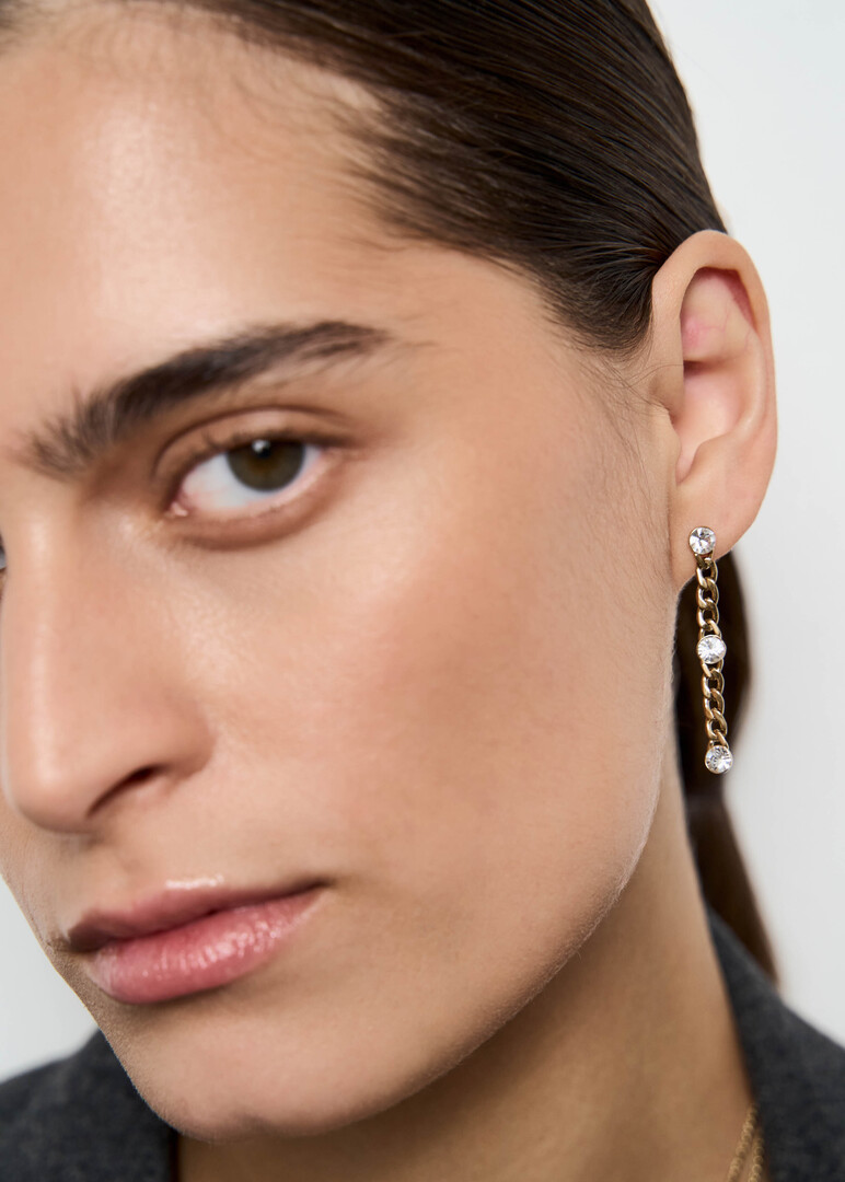 Gold earrings with SYMPHONIA crystal