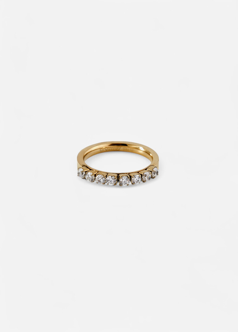 gold-tone white cubic zirconia ring DESIDERI