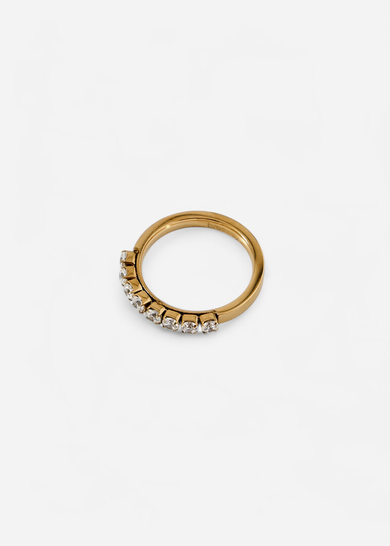 gold-tone white cubic zirconia ring DESIDERI