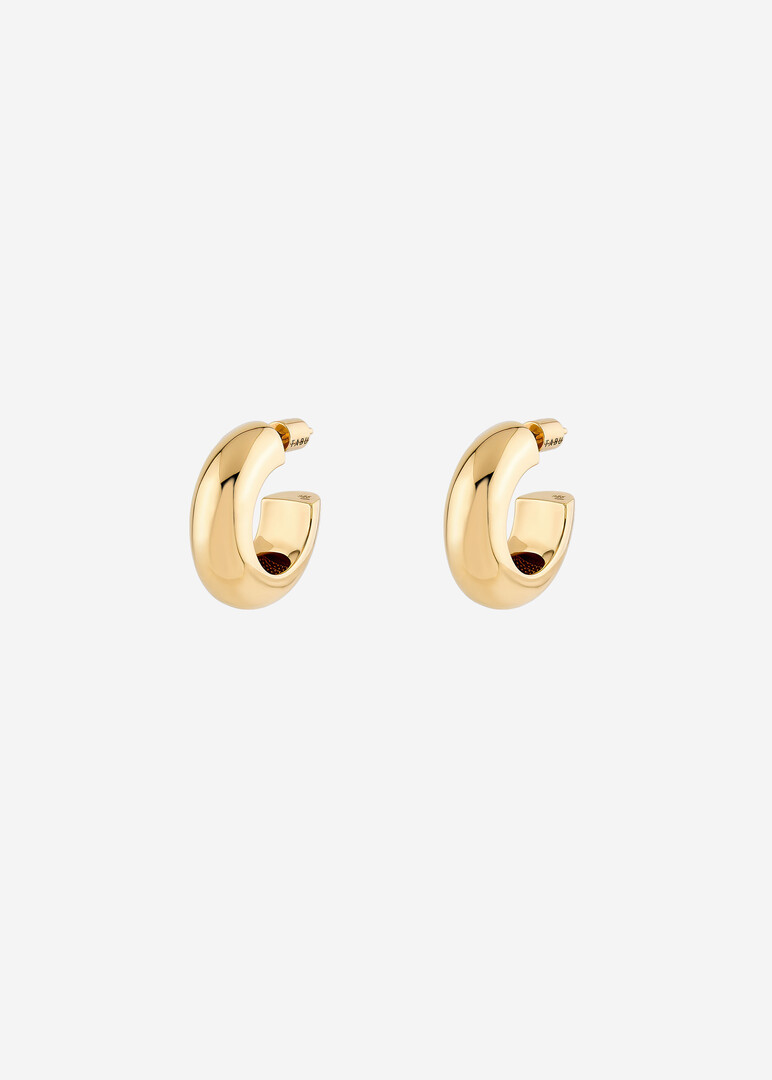 gold-plated silver earrings GLOW HOOPS