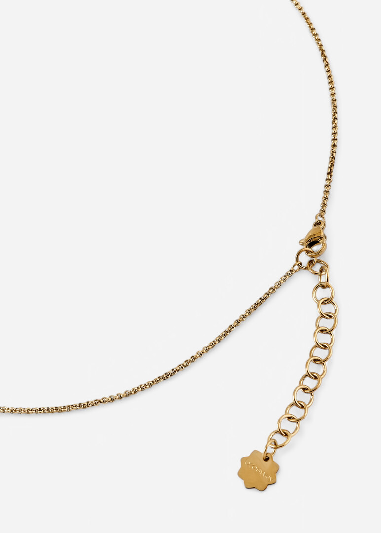Golden necklace with CHAKRA crystal