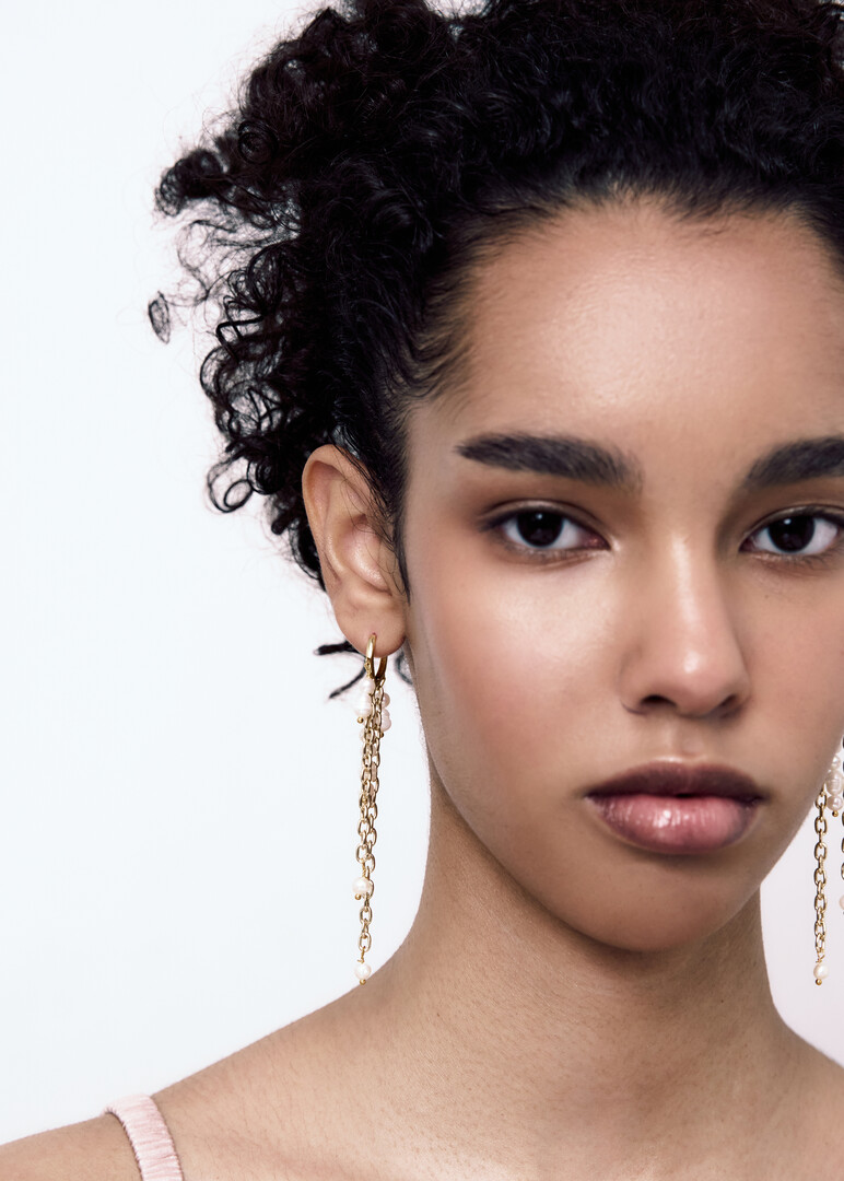 gold-tone earrings Touches de champagne