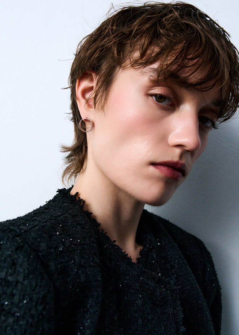 silver earrings