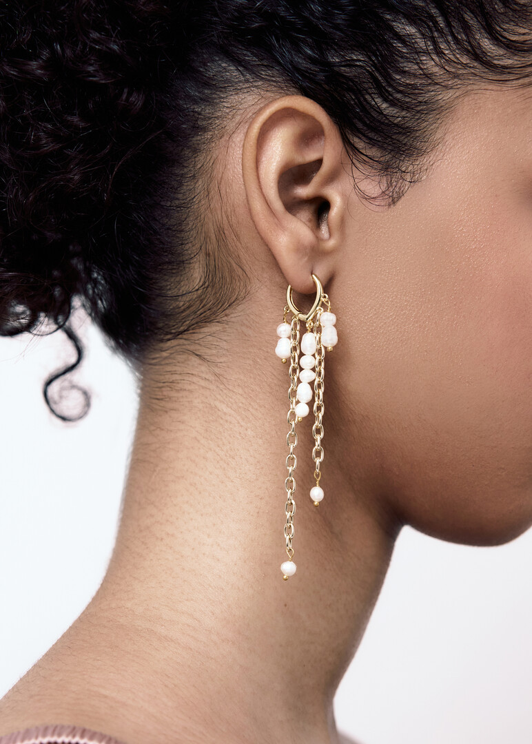 gold-tone earrings Touches de champagne