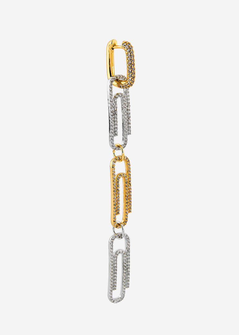 bicolor single earring Rêverie with clasps