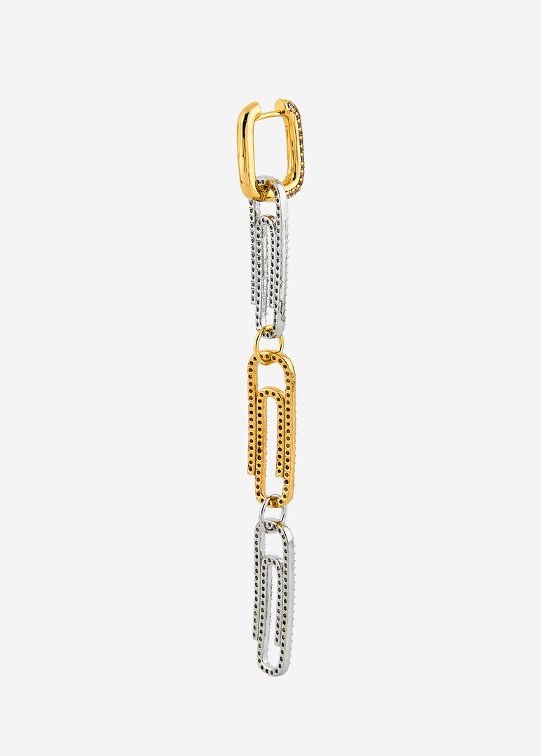 bicolor single earring Rêverie with clasps