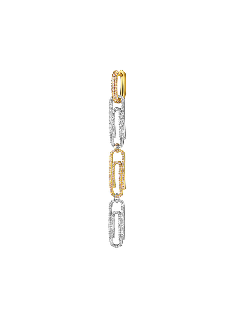 bicolor single earring Rêverie with clasps