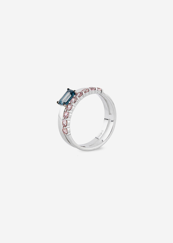 Кольца с крупной вставкой L'VIBE Кольцо из золота с топазом и кристаллами Swarovski