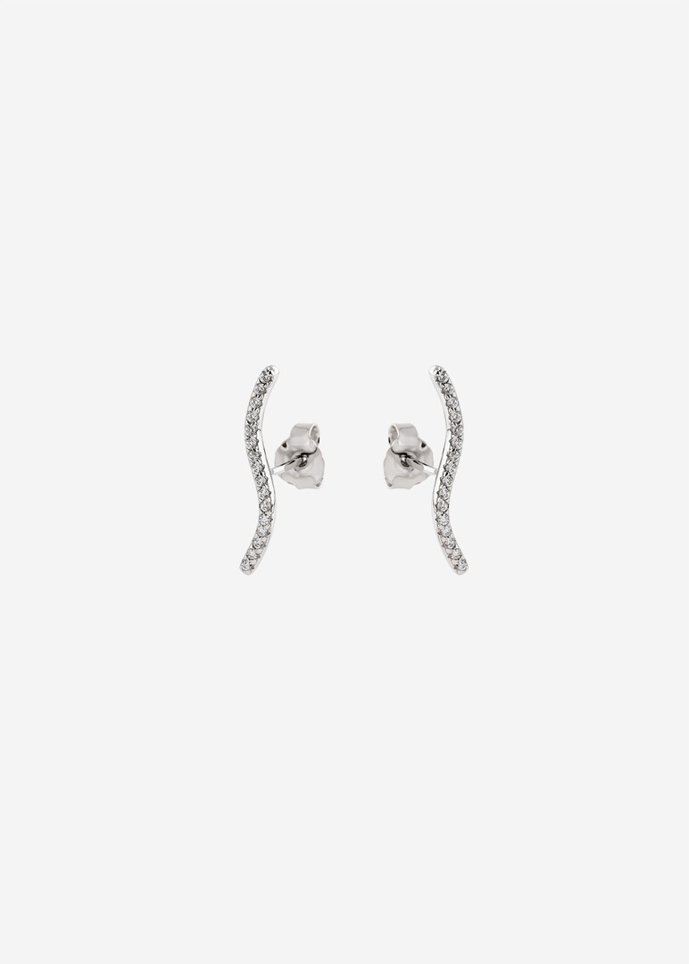 Серьги из серебра с фианитами Nimbus