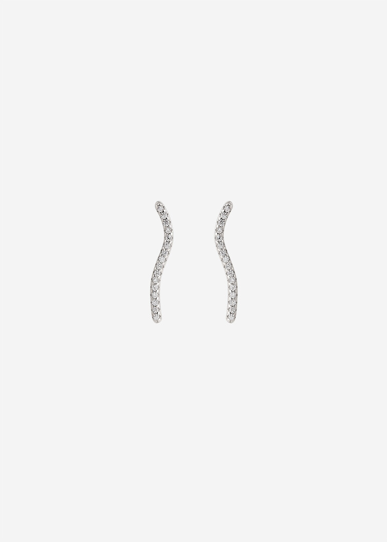 Серьги из серебра с фианитами Nimbus