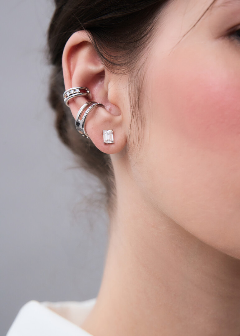 white gold lab-grown diamond studs