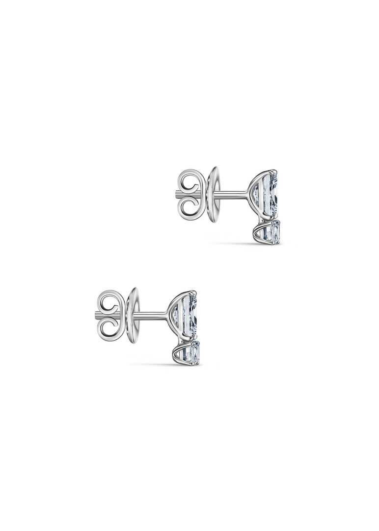 White gold poussettes with diamonds