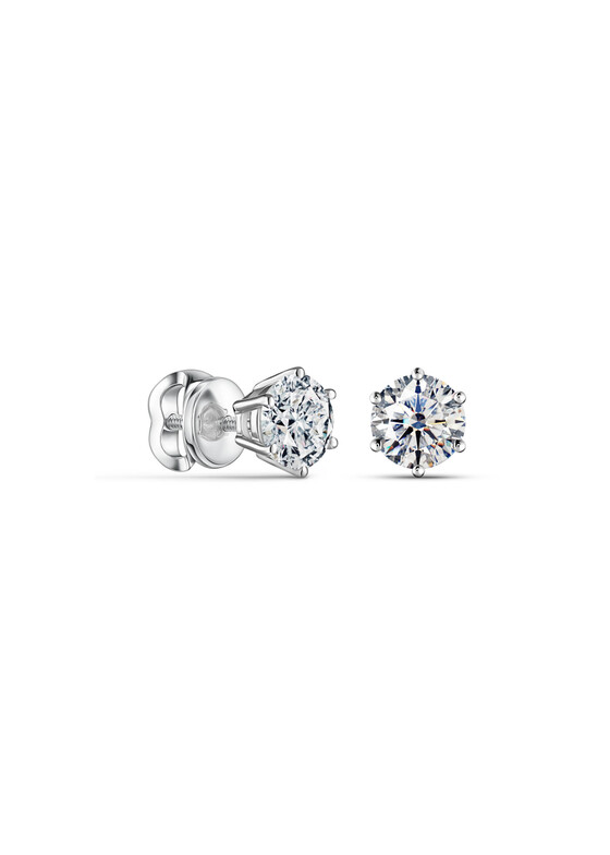 Пусеты ALROSA DIAMONDS Пуссеты из белого золота с бриллиантами