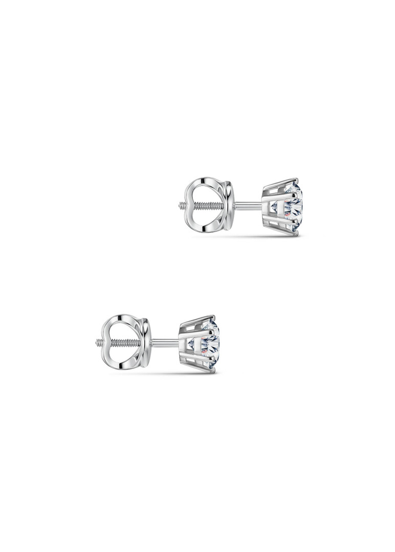 White gold poussettes with diamonds