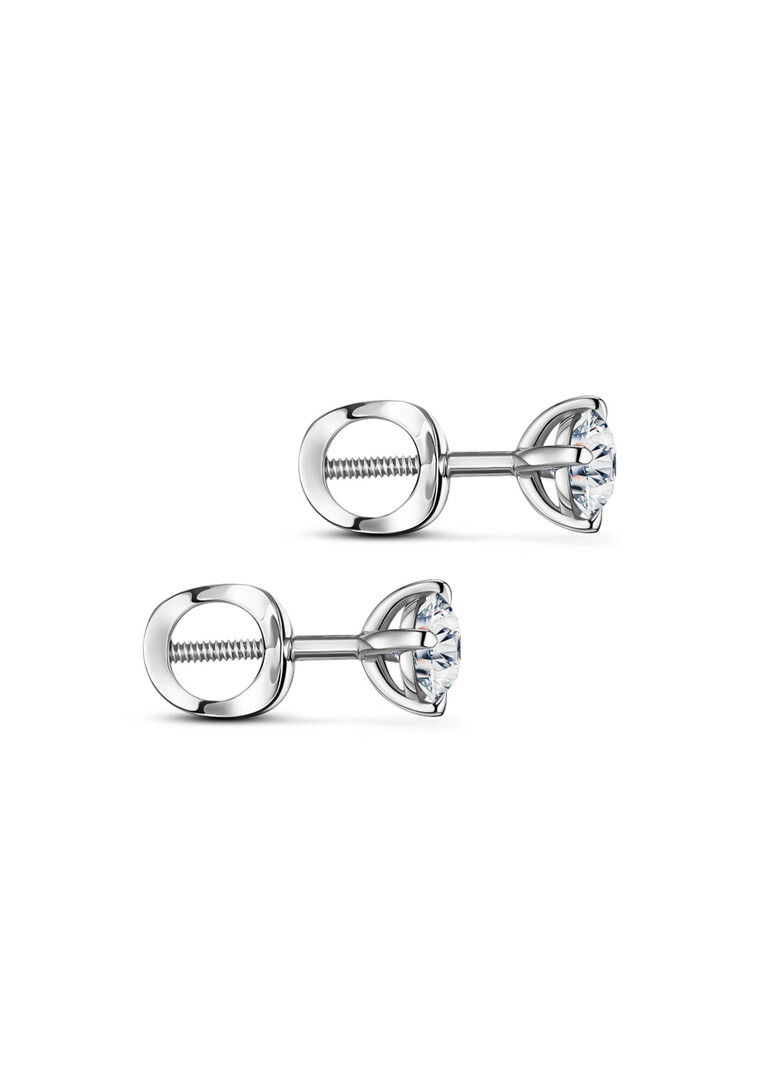 White gold poussettes with diamonds