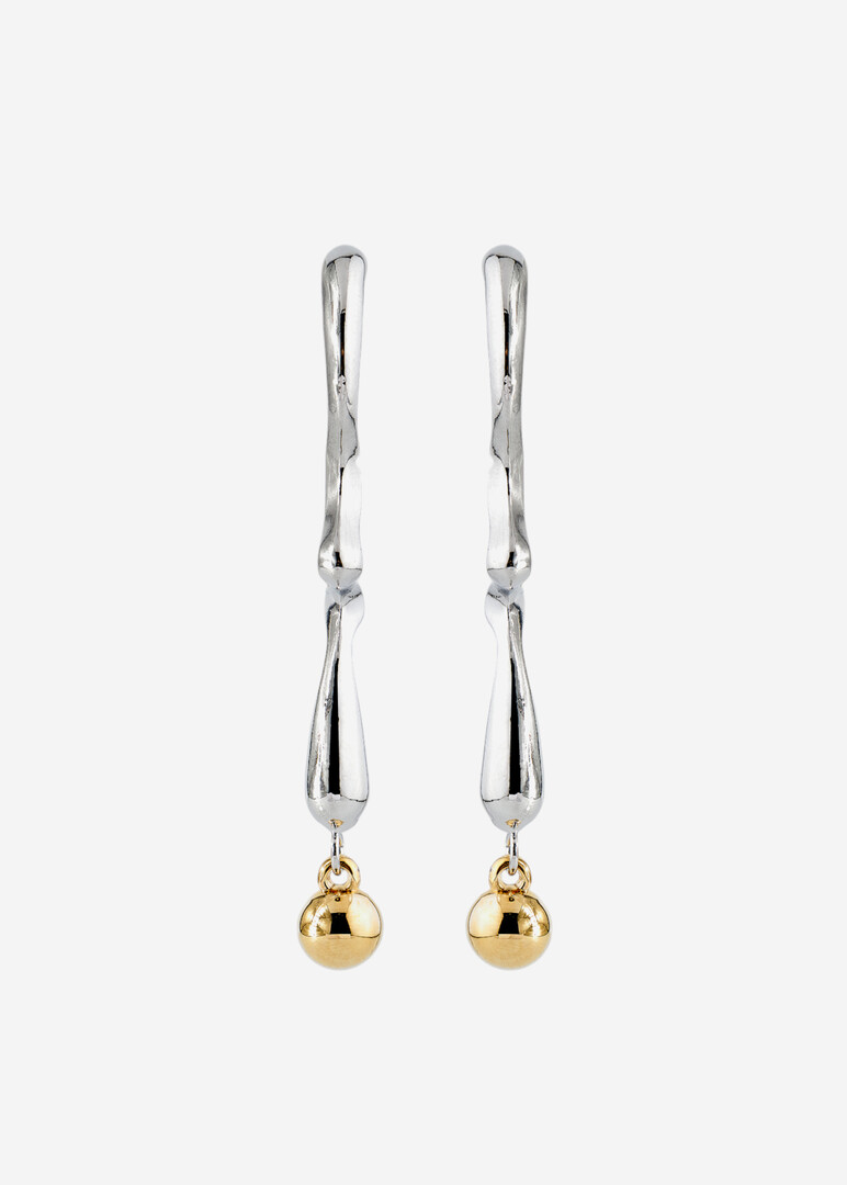 Earrings with ball pendants