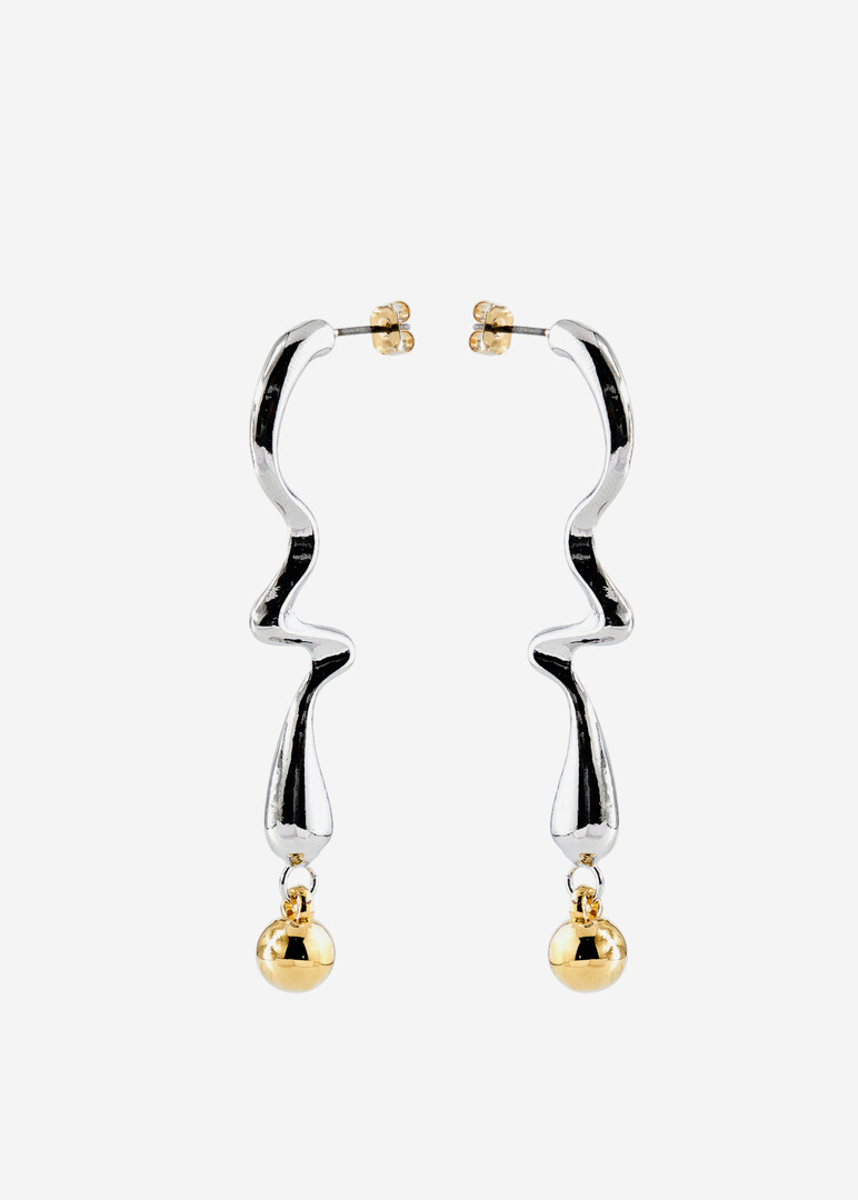 Earrings with ball pendants