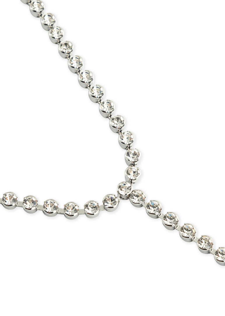 Silver sautoire with small crystals