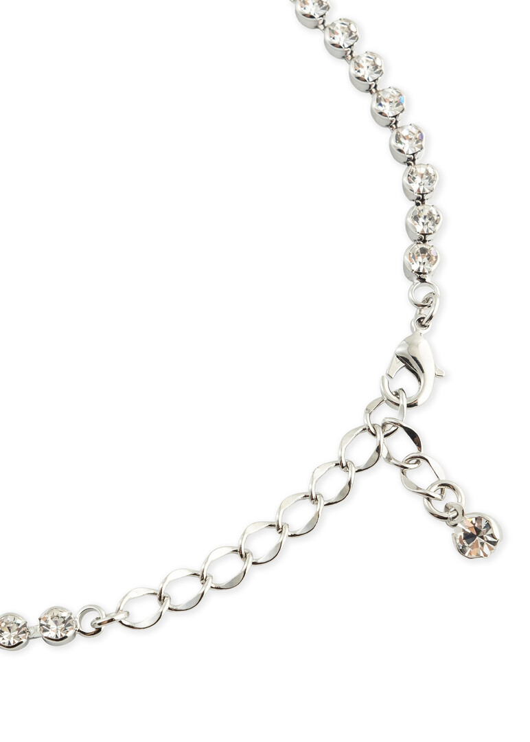 Silver sautoire with small crystals