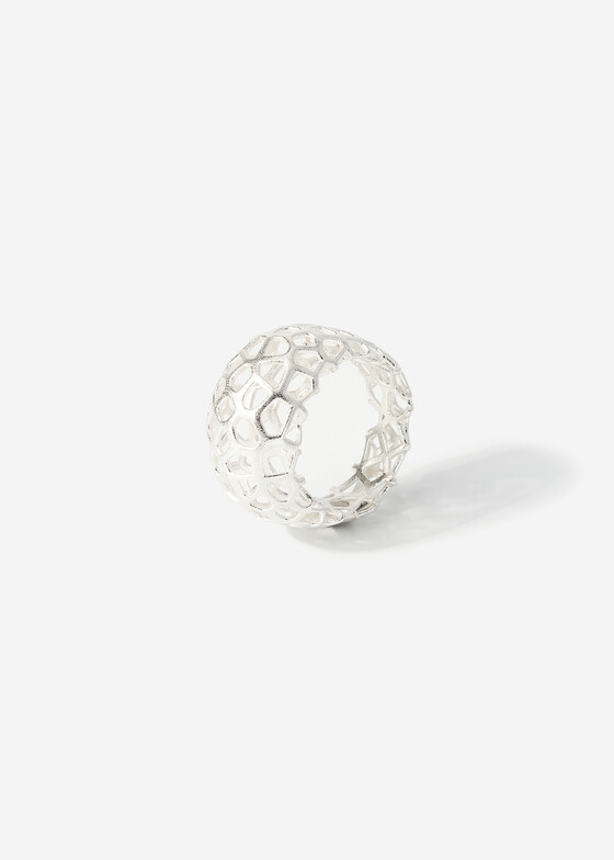 Акцентные кольца STL Lab Кольцо из серебра VORONOI
