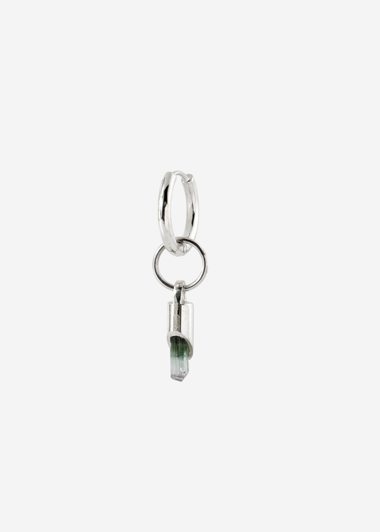 Monoserge made of silver with grey quartz