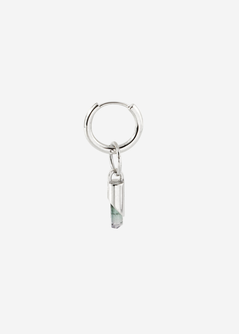 Monoserge made of silver with grey quartz