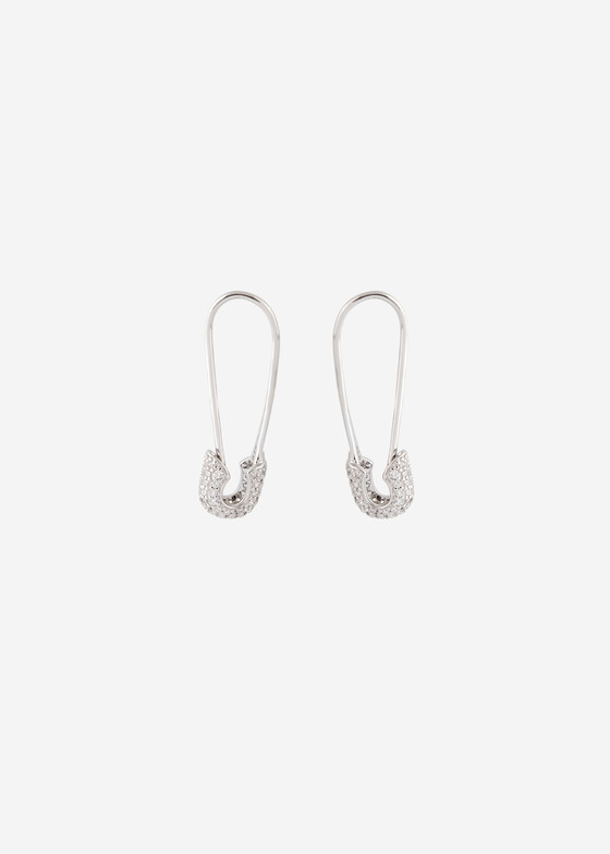 Серьги средней длины WANNA?BE! Серьги из серебра с кубическим цирконием