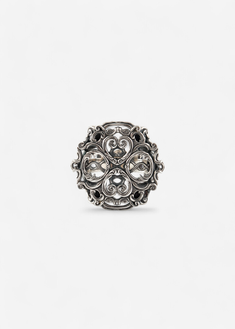 Dark Light m Silver Ring