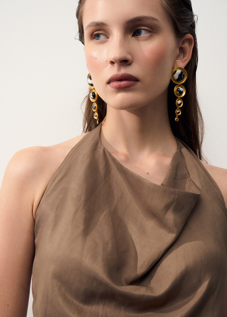 gold-plated earrings Vida