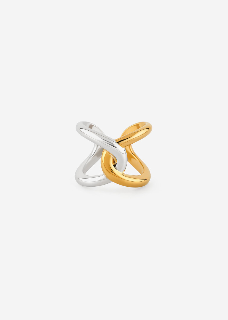 биколорное кольцо Joy lisse
