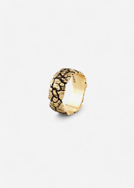 Широкие кольца Kintsugi Jewelry Широкое кольцо из золота Wisdom