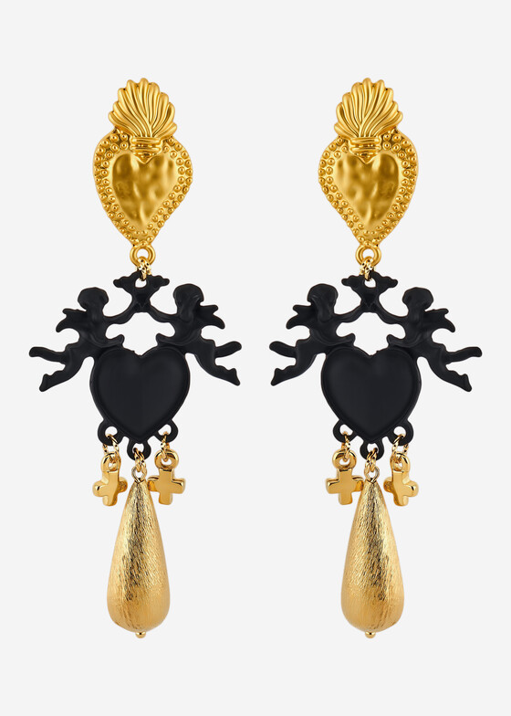 Акцентные серьги INDULGENCE safina concept Золотистые серьги L’angelo di Antonietta