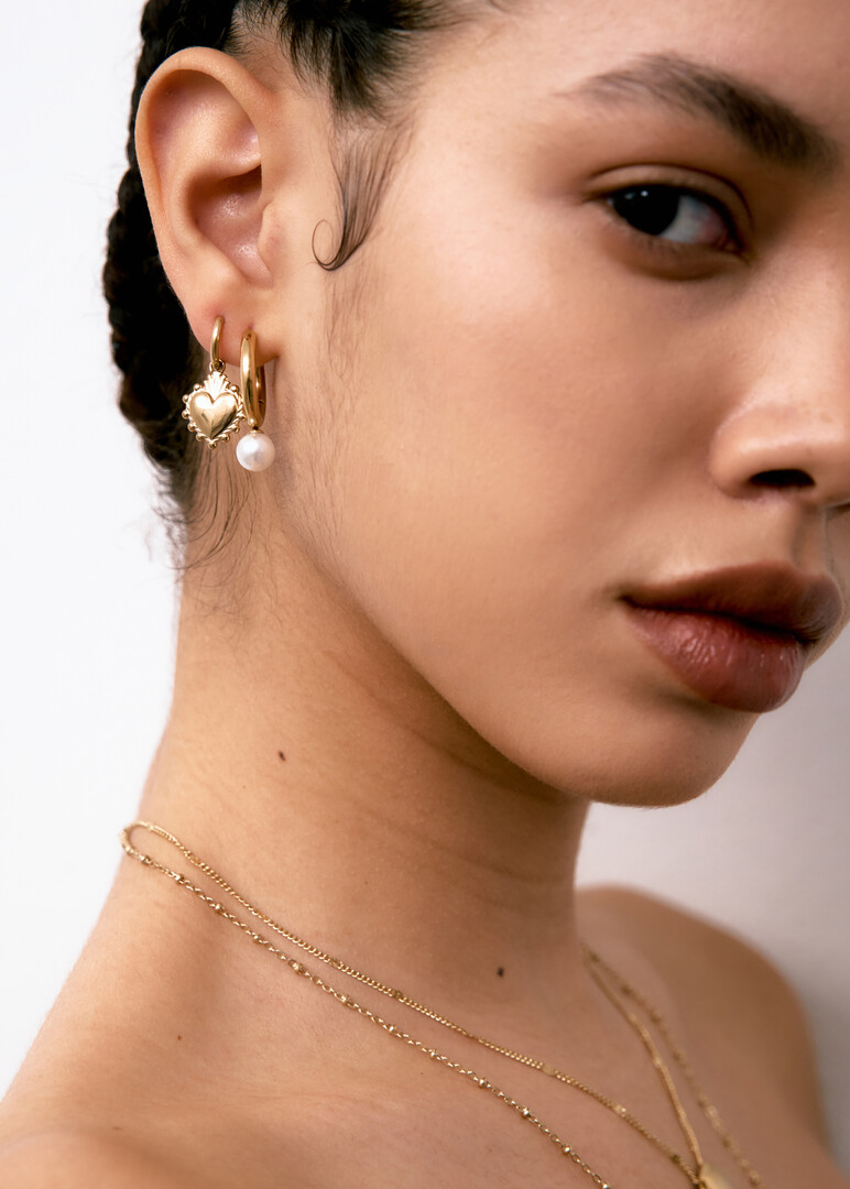 gold-plated steel earrings CHAKRA