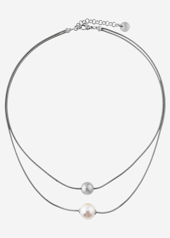 Многослойные колье Brosway Колье из стали с жемчужными бусинами PERFECT